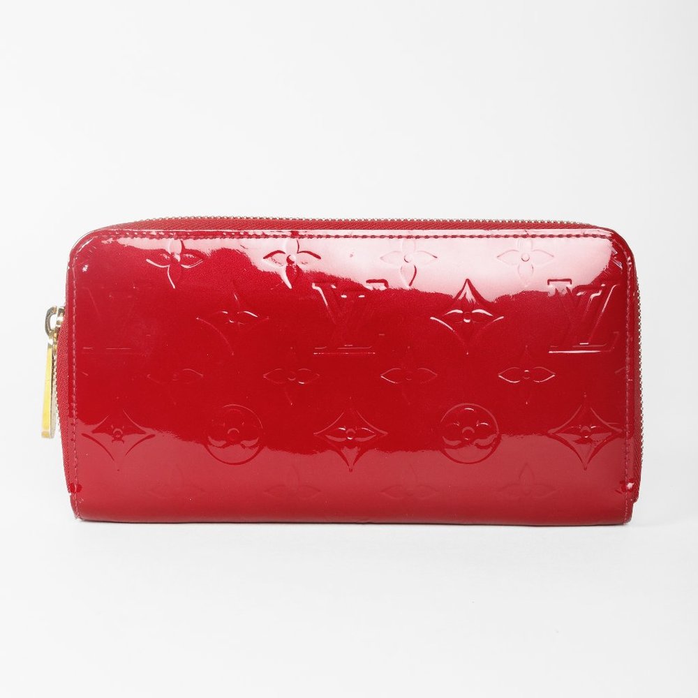 Louis Vuitton Monogram Vernis Red Zippy Wallet